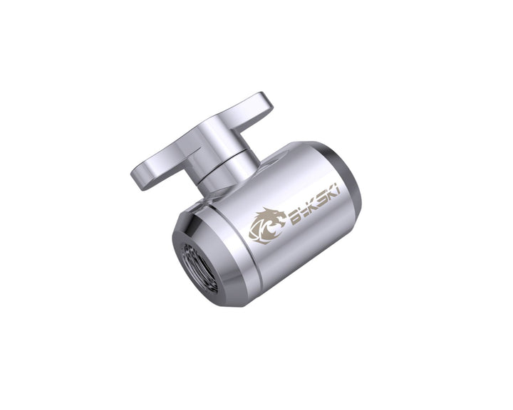 Bykski G 1/4in. Female to Female Drain Ball Valve (B-DV-CEV2) - Silver