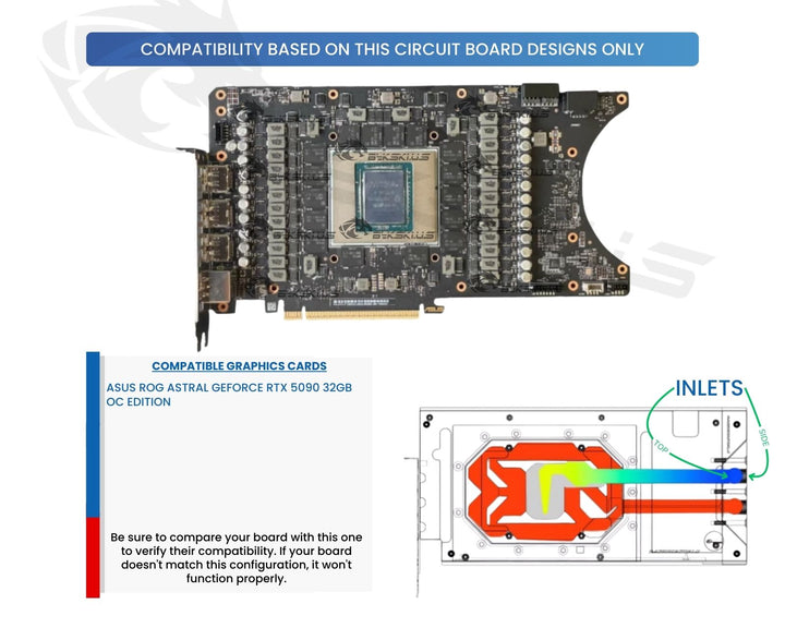 Bykski Armored End Port GPU Waterblock with Backplate for ASUS ROG Astral GeForce RTX 5090 32GB OC Edition (N-AS5090ASTRAL-X)