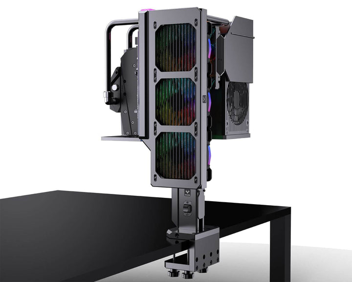 Granzon G10 Liquid Cooling Distro Show Case - Desk Mounted Open-Air Design for High-Performance Cooling - No Thanks