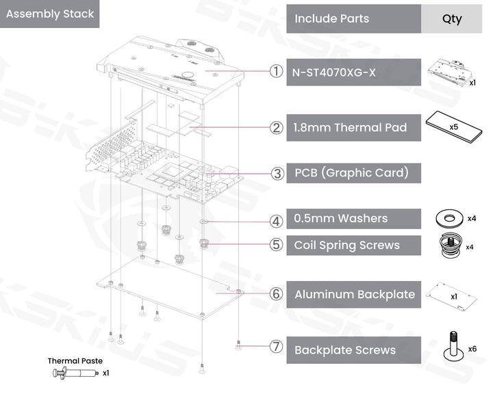 Bykski Full Coverage GPU Water Block and Backplate For ZOTAC GeForce RTX 4070-12GB X-GAMING (N-ST4070XG-X)