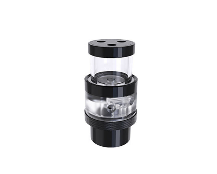 Bykski Complete D5 Pump / 60mm PMMA Reservoir Combo, Armored Black - with integrated 5V Addressable RGB (CP-NWD5-X-CT60-V3)