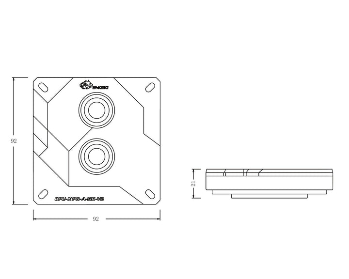 Bykski CPU-XPR-A-MK CPU Water Cooling Block V2 - Black w/ RBW (LGA 115x / 20xx)