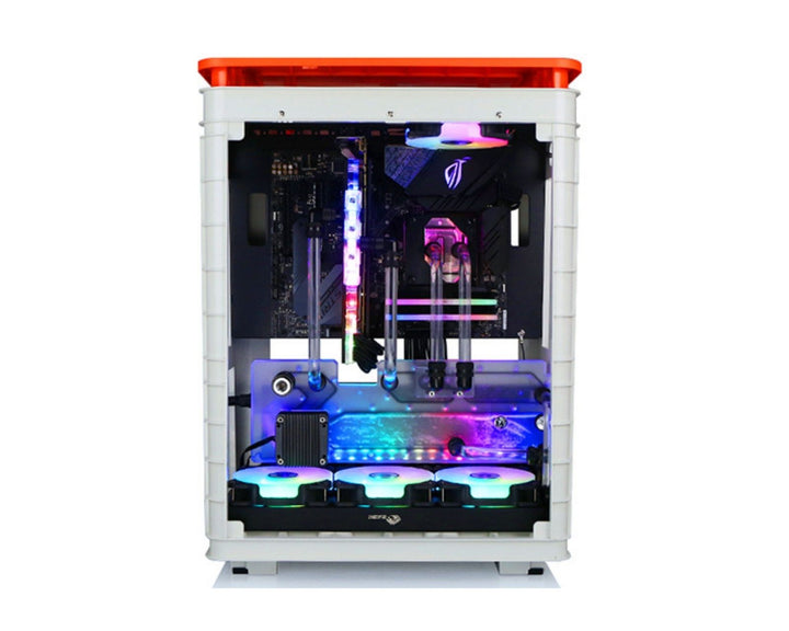 Bykski Distro Plate For InWin Alice - PMMA w/ 5v Addressable RGB(RBW) (RGV-INW-Alice-P-K) - DDC Pump With Armor