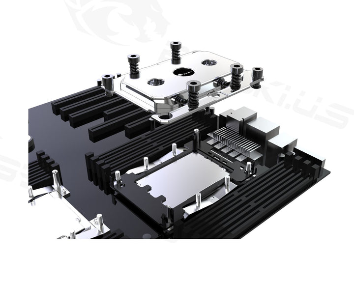 Bykski CPU-SR3647-X XEON CPU Water Cooling Block - Full Metal - Nickel Plated - Gray (CPU-SR3647-X) (LGA 3647) - Rectangle