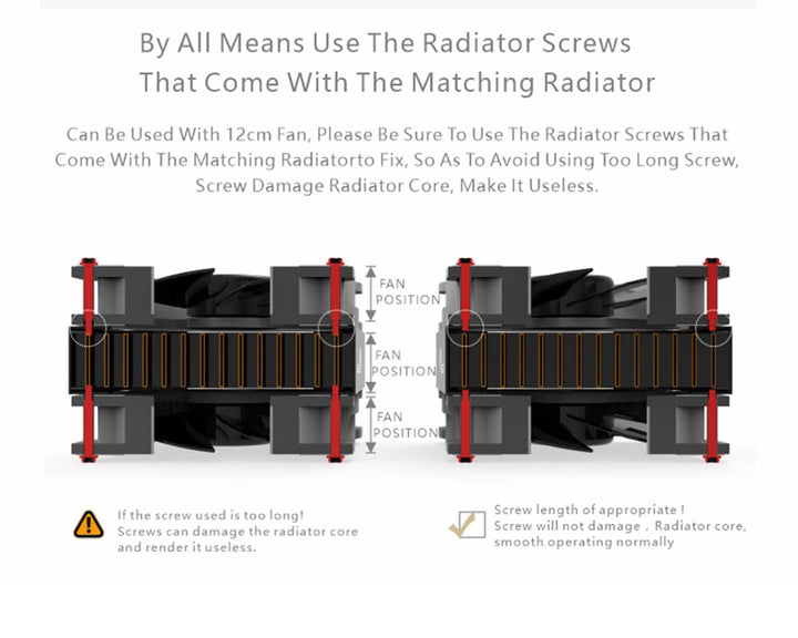 Bykski 120mm x 40mm RC Series Radiator, 120mm x 1, Single Fan (CR-RD120RC-TK-V2)