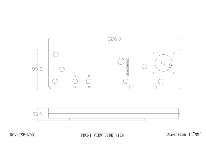 Bykski Distro Plate For Jonsbo / Qiao Sibo MOD1 - Frosted PMMA w/ 5v Addressable RGB (RBW) - Pump Included (RGV-JSB-MOD1)