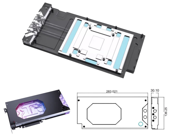 Bykski Armored End Port GPU Waterblock with Backplate for ASUS ROG Astral GeForce RTX 5090 32GB OC Edition (N-AS5090ASTRAL-X)