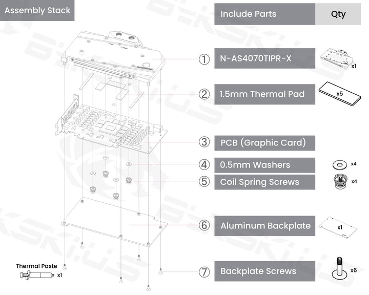 Bykski Full Coverage GPU Water Block and Backplate For ASUS ProArt GeForce RTX 4070TI OC (N-AS4070TIPR-X)