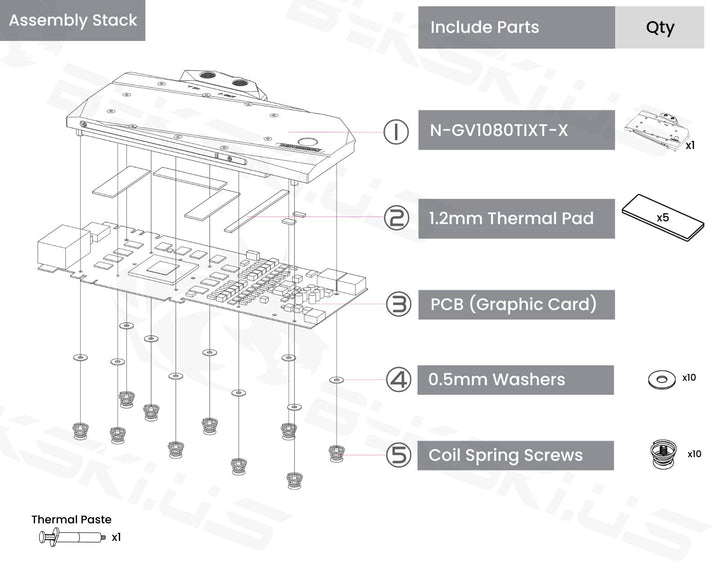 Bykski Full Coverage GPU Water Block For Gigabyte AORUS GTX 1080 Ti  - Clear (N-GV1080TIXT-X)