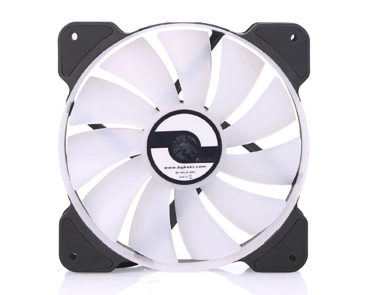 Bykski 120mm x 25mm 5V A-RGB(RBW) LED High Pressure Fan Packs - 1500 RPM / 64.8 CFM - 2 Pack w/ Controller (B-RBW-FN-V2) - 8 Pack