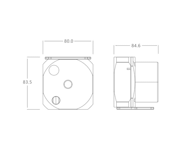 Bykski D5 Pump Top Kit Version 2 - Silver