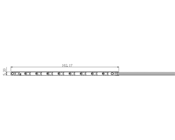 Bykski 5v Water Block Addressable RGB (RBW) LED Strip Light Version 2 - 150mm (B-VCLT-150X9RBW-V2)