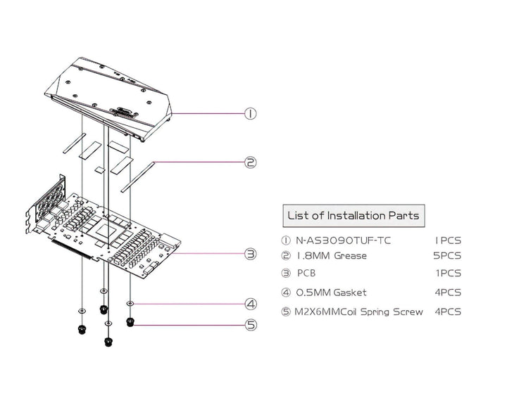 Bykski Full Coverage GPU Water Block w/ Integrated Active Backplate for ASUS TUF RTX 3090 (N-AS3090TUF-TC)