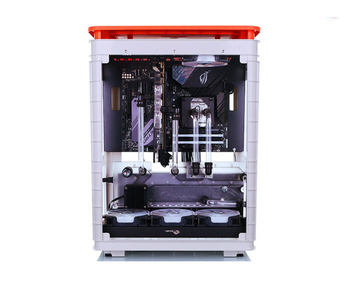 Bykski Distro Plate For InWin Alice - PMMA w/ 5v Addressable RGB(RBW) (RGV-INW-Alice-P-K) - DDC Pump With Armor