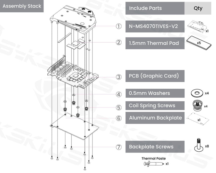 Bykski Full Coverage GPU Water Block and Backplate For MSI GeForce RTX 4070/Ti VENTUS 3X 12G OC (N-MS4070TIVES-X-V2)