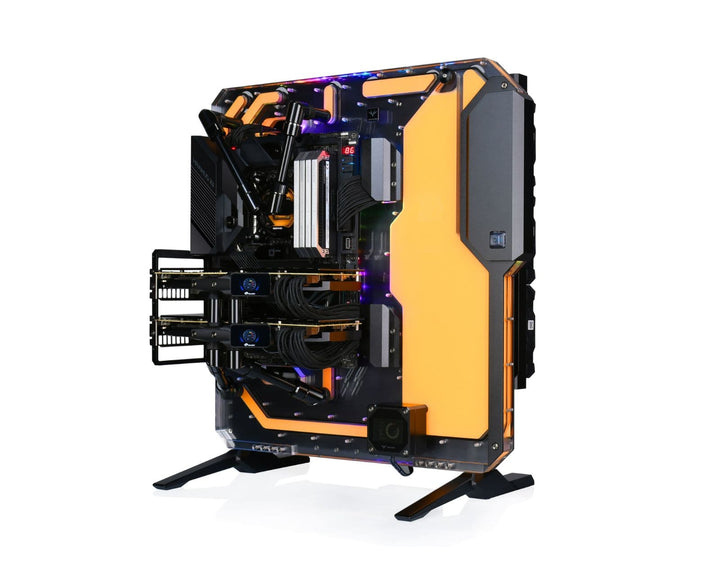 Granzon G20 Liquid Cooling Distro Show Case - Innovative Open-Air Design for Optimal Cooling - No Thanks