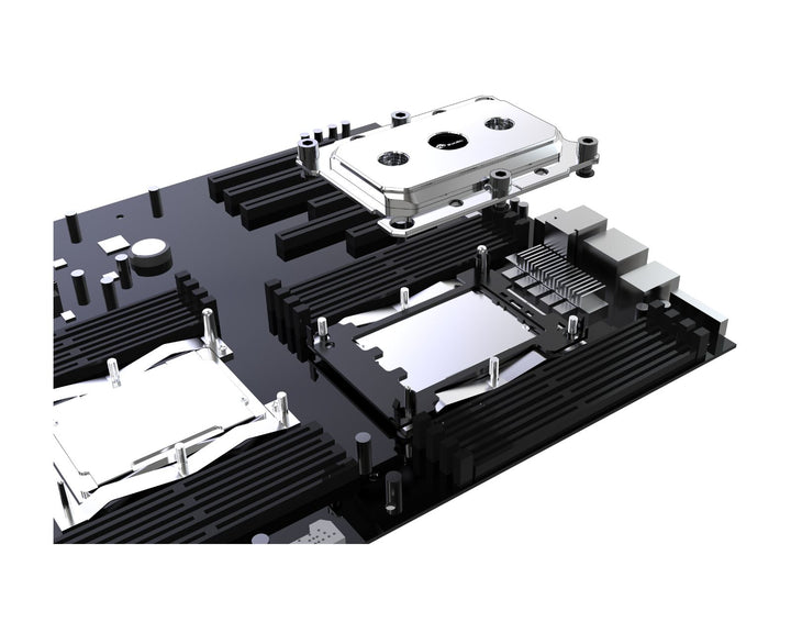 Bykski CPU-SR3647-X XEON CPU Water Cooling Block - Full Metal - Nickel Plated - Gray (CPU-SR3647-X) (LGA 3647) - Rectangle