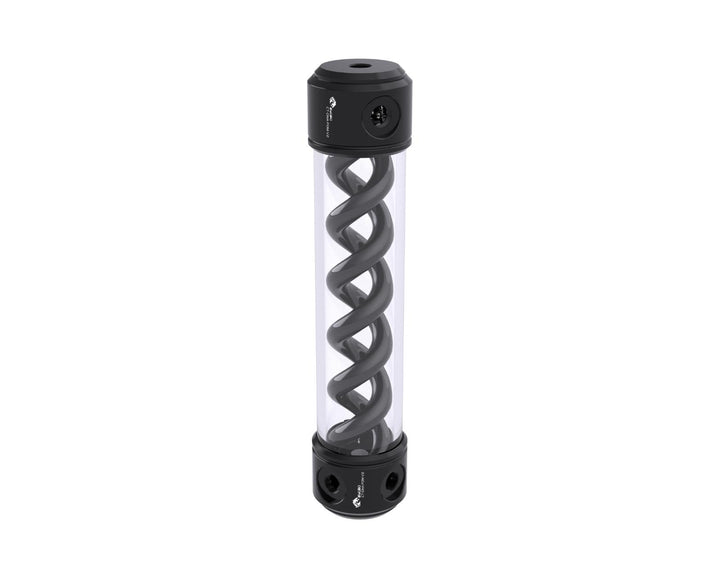 OPEN BOX:Bykski 50mm Cylindrical DNA Reservoir - Black POM - 260mm w/ LED strip (CT-DNA-POM-V2-260)