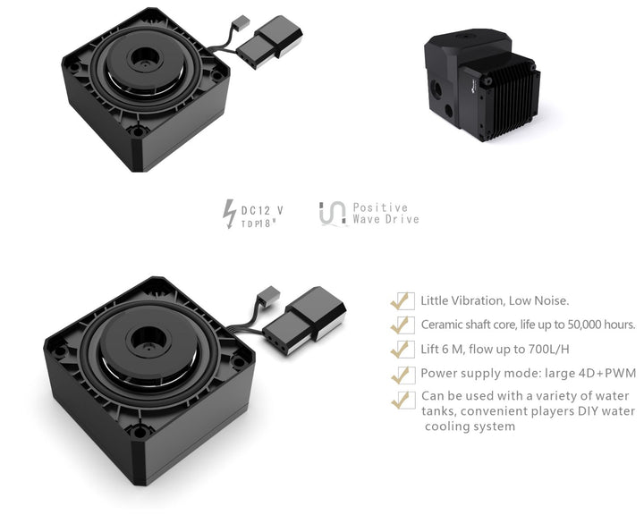 Bykski Versatile 12V+PWM DDC POM Advanced Pump for Custom Water Cooling Loops (CP-SR-PMD3-X)