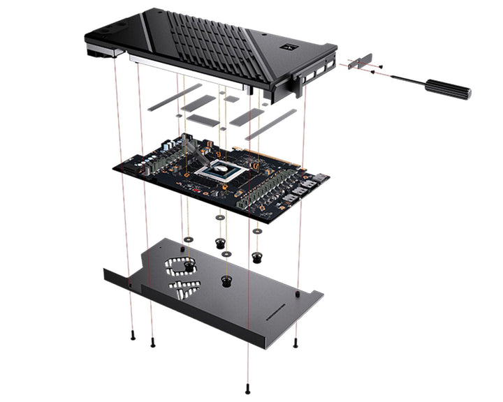 Granzon Full Armor GPU Water Block and Backplate for AORUS RTX 4090 Master 24G (GBN-GV4090AORUS)