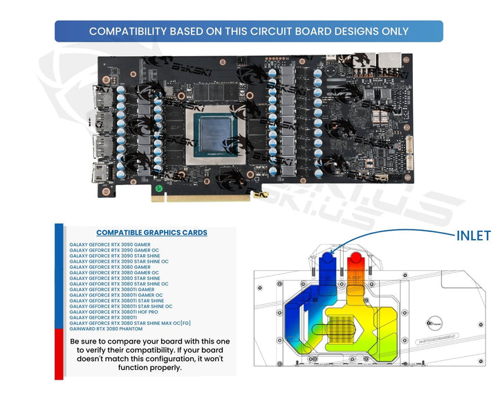 Bykski Full Coverage GPU Water Block and Backplate For GALAXY GeForce RTX 3080/3090 (SELECT MODELS ONLY) (N-GY3090GAMER-X)