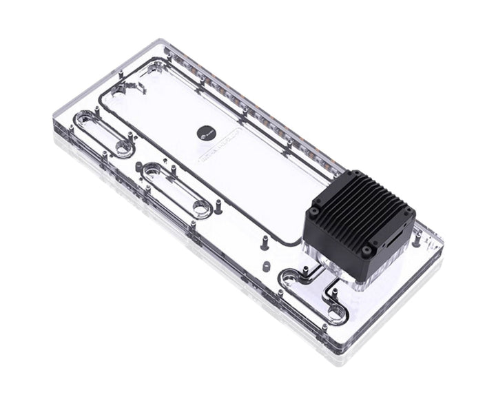 Bykski Distro Plate For InWin H-Frame2.0 - PMMA w/ 5v Addressable RGB(RBW) (RGV-INW-HF2.0-P-K) - DDC Pump With Armor