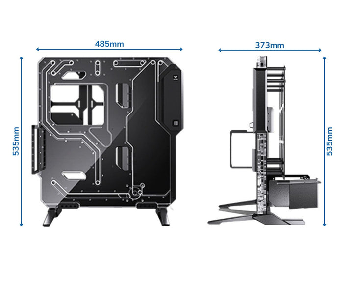 Granzon G20 Liquid Cooling Distro Show Case - Innovative Open-Air Design for Optimal Cooling - No Thanks