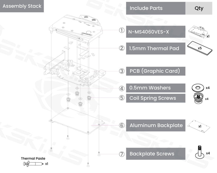 Bykski Full Coverage GPU Water Block and Backplate For MSI GeForce RTX 4060 VENTUS/GAMING 8G (N-MS4060VES-X)