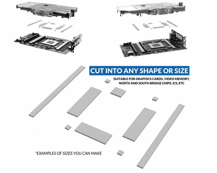 Bykski Silicone Thermal Pad - 100 X 14 X 1.2 - Thermal Conductivity 3.0 W/MK (B-GRP-1.2-X )