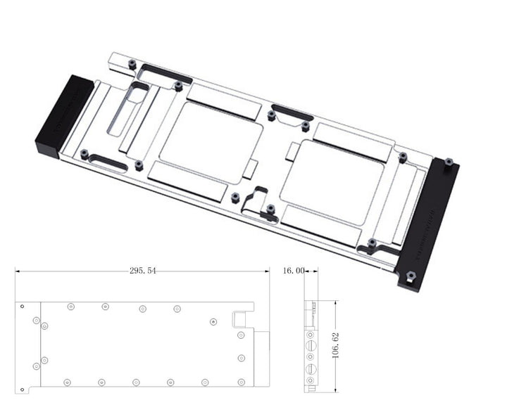 Bykski Durable Metal/POM GPU Water Block and Backplate for Huawei Atlas 300I Duo (H-ATLAS300IDUO-X) - Continuous Usage