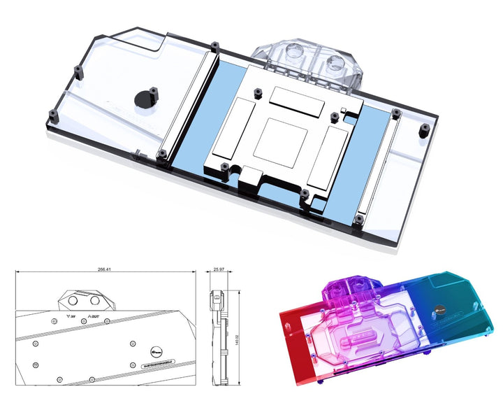 Bykski Full Coverage GPU Water Block and Backplate For GALAXY GeForce RTX 3080/3090 (SELECT MODELS ONLY) (N-GY3090GAMER-X)