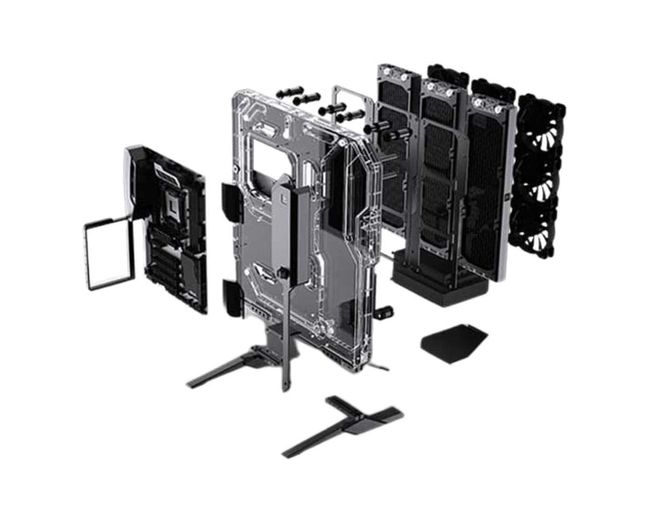 Granzon G20 Liquid Cooling Distro Show Case - Innovative Open-Air Design for Optimal Cooling - No Thanks