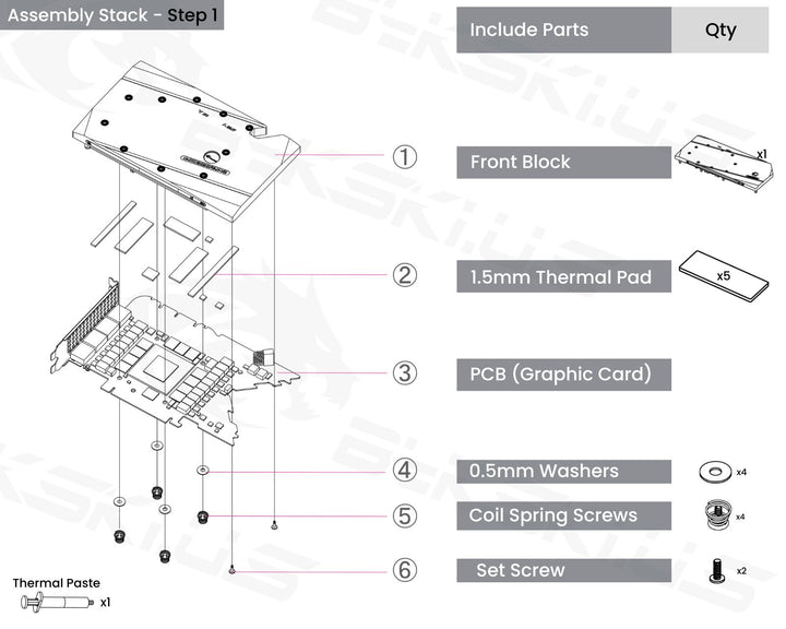 Bykski Full Coverage GPU Water Block w/ Integrated Active Backplate for NVIDIA GeForce RTX 3090 Founders Edition (N-RTX3090FE-TC-V2)