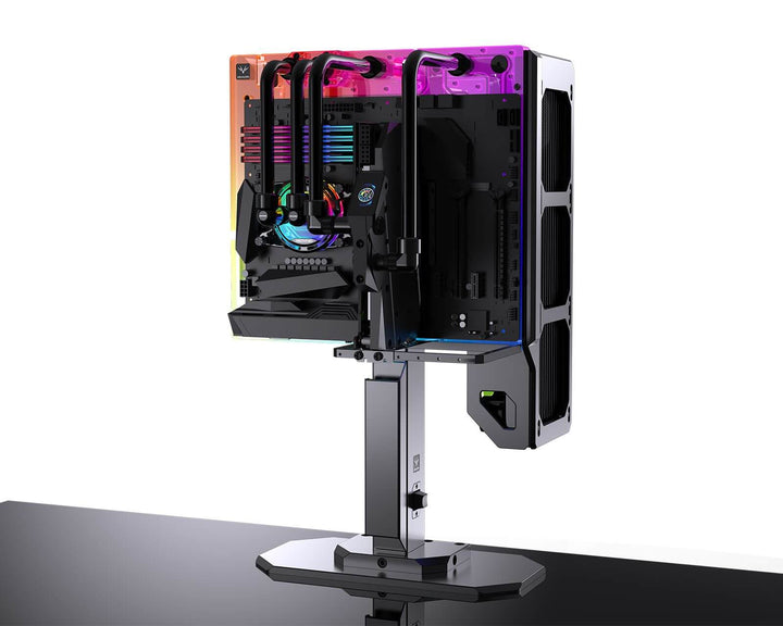 Granzon G10 Liquid Cooling Distro Show Case - Desk Mounted Open-Air Design for High-Performance Cooling - No Thanks