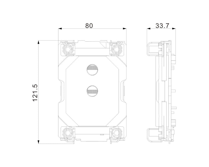 Bykski CPU-SR4189-X Intel Copper/Ice Lake CPU Water Cooling Block - Full Metal - Nickel Plated - Gray (LGA 4189)