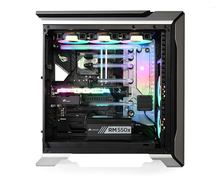 Bykski Distro Plate For Cooler Master SL600M PMMA w/ 5v Addressable RGB(RBW) (RGV-CM-600M-P-V2-K) - DDC Pump With Armor