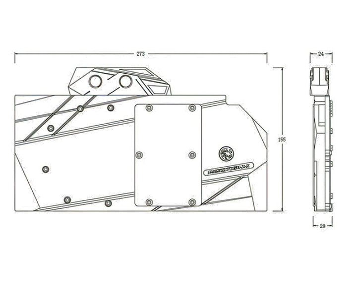 Bykski Full Coverage GPU Water Block For MSI RTX 2070 GAMING Z 8G - Clear (N-MS2070GM-Z-X)