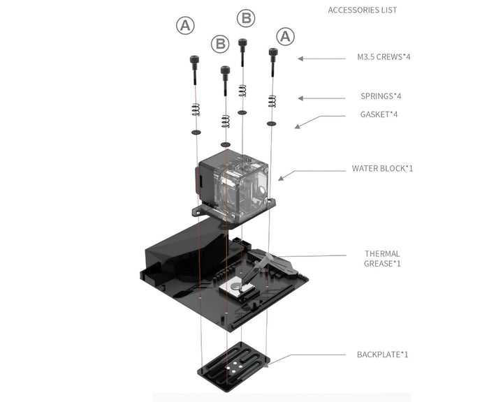 USED:Bykski CPU-XPR-DDC-M CPU Water Cooling Block / Pump Combo - Black w/ RBW (AM4 / AM3+ / FM2+ / Ryzen 3/5/7)