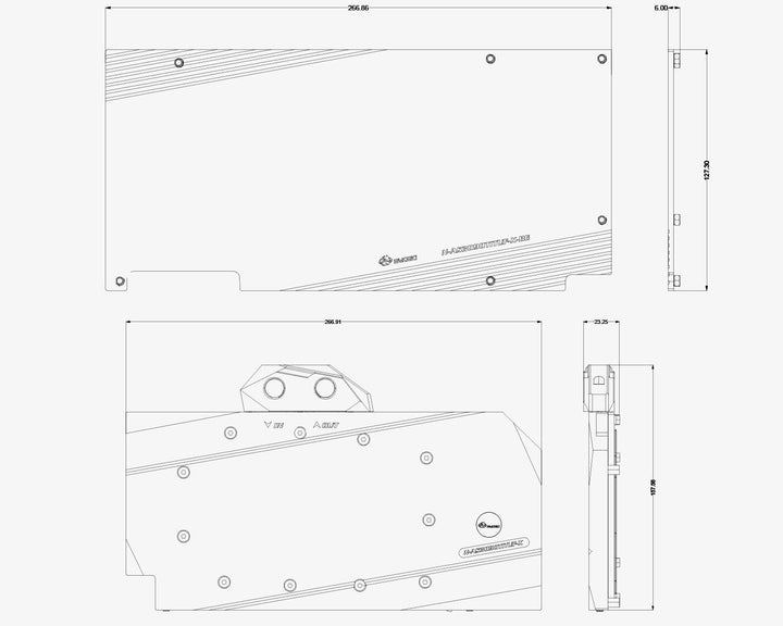 Bykski Full Coverage GPU Water Block and Backplate for ASUS TUF RTX 3090Ti O24G Gaming (N-AS3090TITUF-X)