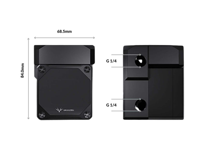 Granzon 100mm Reservoir/PWM DDC Pump Combo, Digital Display(GFMB-100)