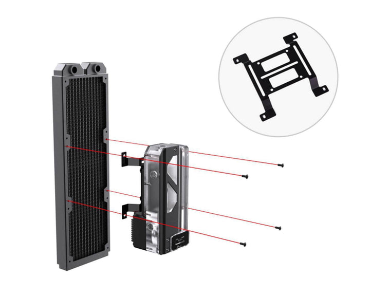 OPEN BOX:Bykski DDC Pump / 180mm Reservoir Station w/ Temp Digital Display and 5v Addressable RGB (RBW)